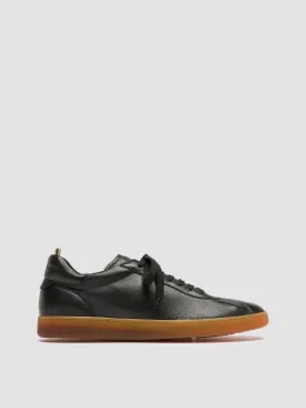 HALO 001 - Black Leather Low Top Sneakers