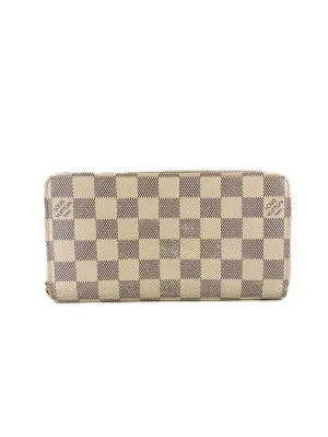 Louis Vuitton damier azur rose ballerina zippy wallet SD4240