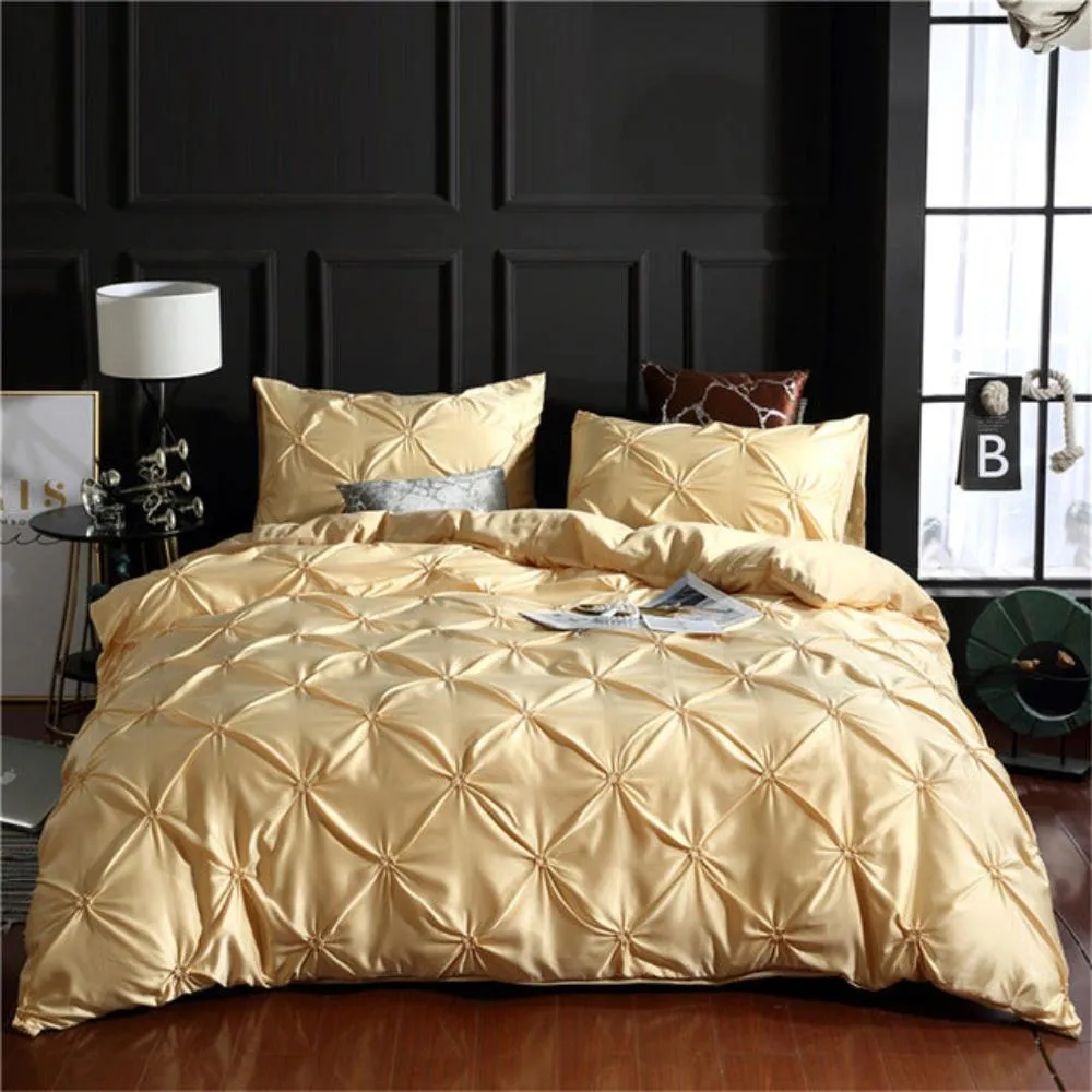 Luxury Silky Comfortable Quilt Cover Bedding Linens Set