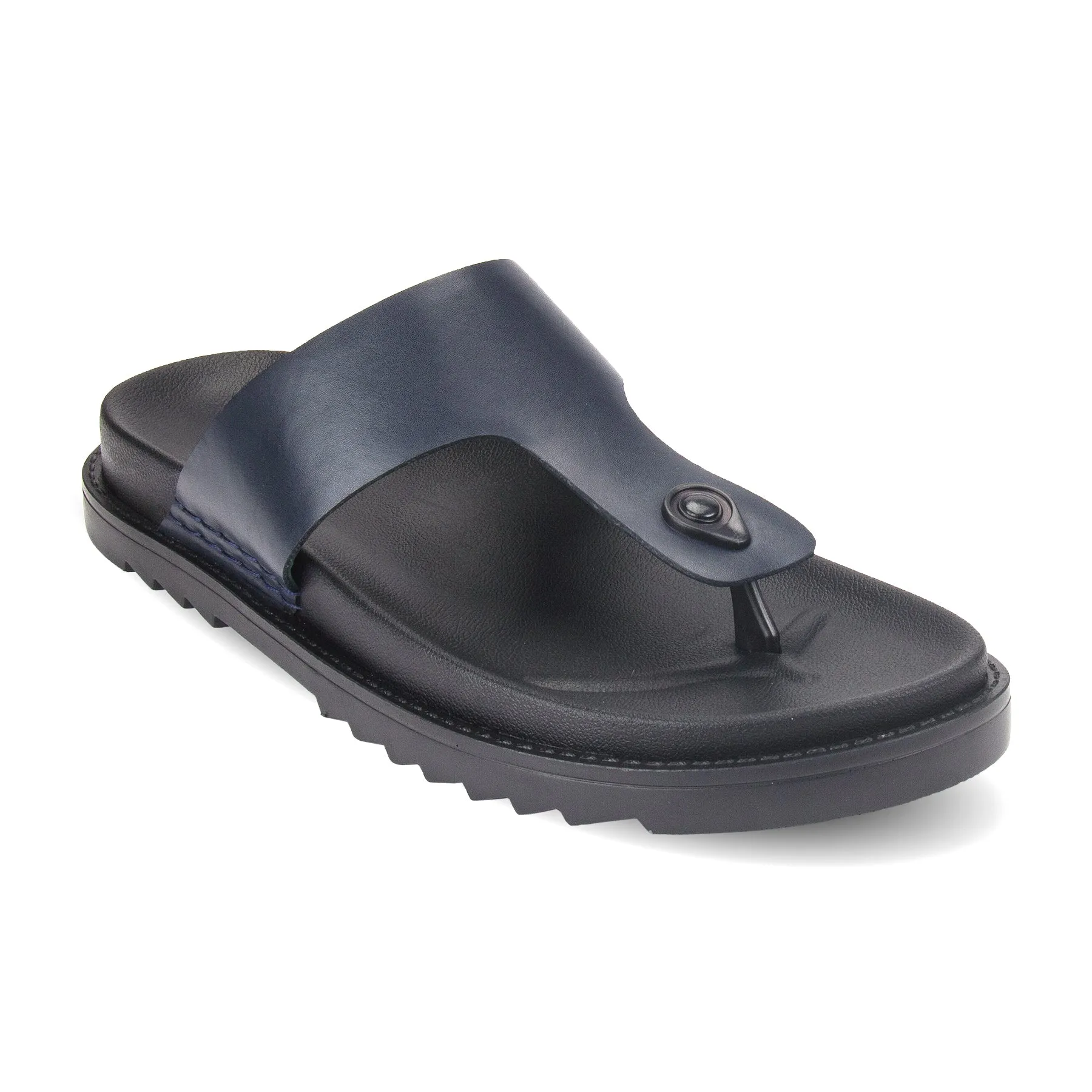 Milano men's leather open-toe flat sandal