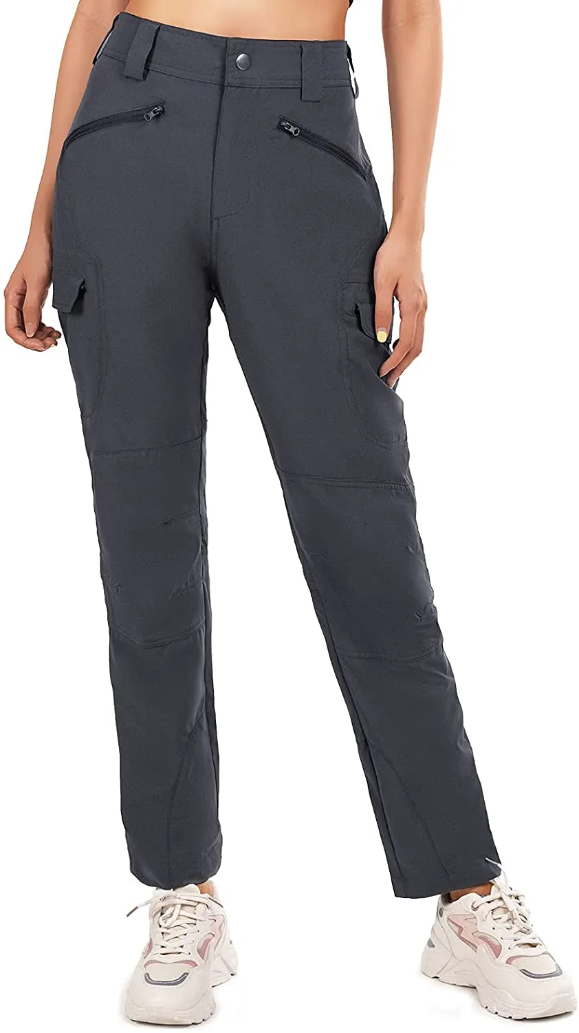 Vzteek Damen-Wanderhose-Sommer-Trekkinghose-Stretch-Atmungsaktiv-Outdoorhose-leicht-treckinghose 4 Reißverschlusstaschen Kletter Camping Arbeits Touren Herbst Bequeme Casual Hiking Pants