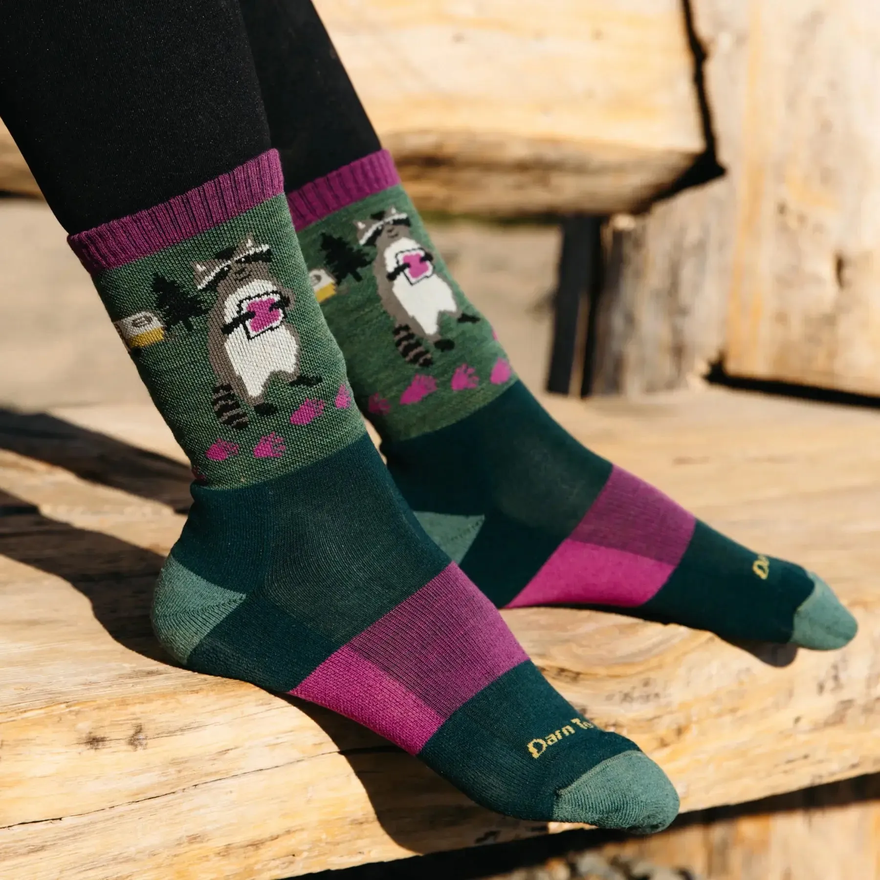 Women's Critter Club Micro Crew Lightweight Hiking Sock - Moss