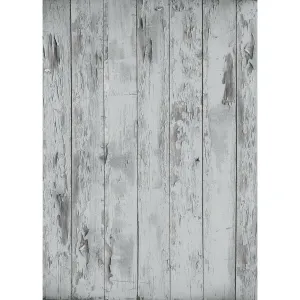 X-Drop Canvas Backdrop – Rich Gray Distressed Wood Panel (5' x 7')